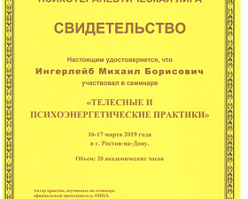Ингерлейб Михаил Борисович психоэнергитические практики